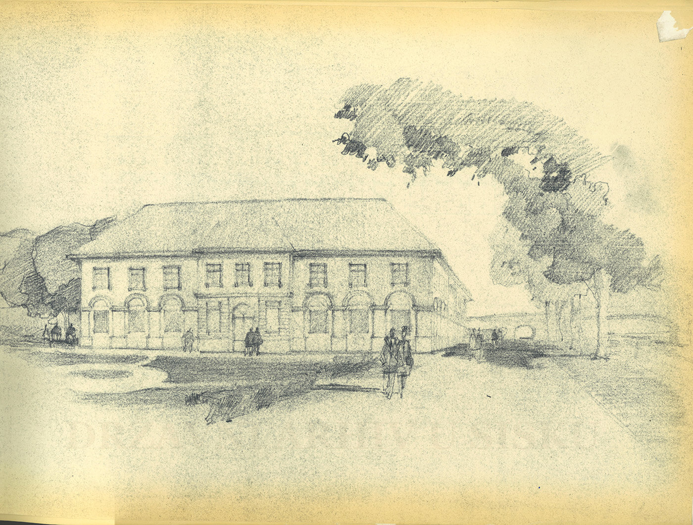 Skica Velikog kaptola – Projekt rekonstrukcije zgrade Velikog kaptola Restauratorskog zavoda Hrvatske, 1967.