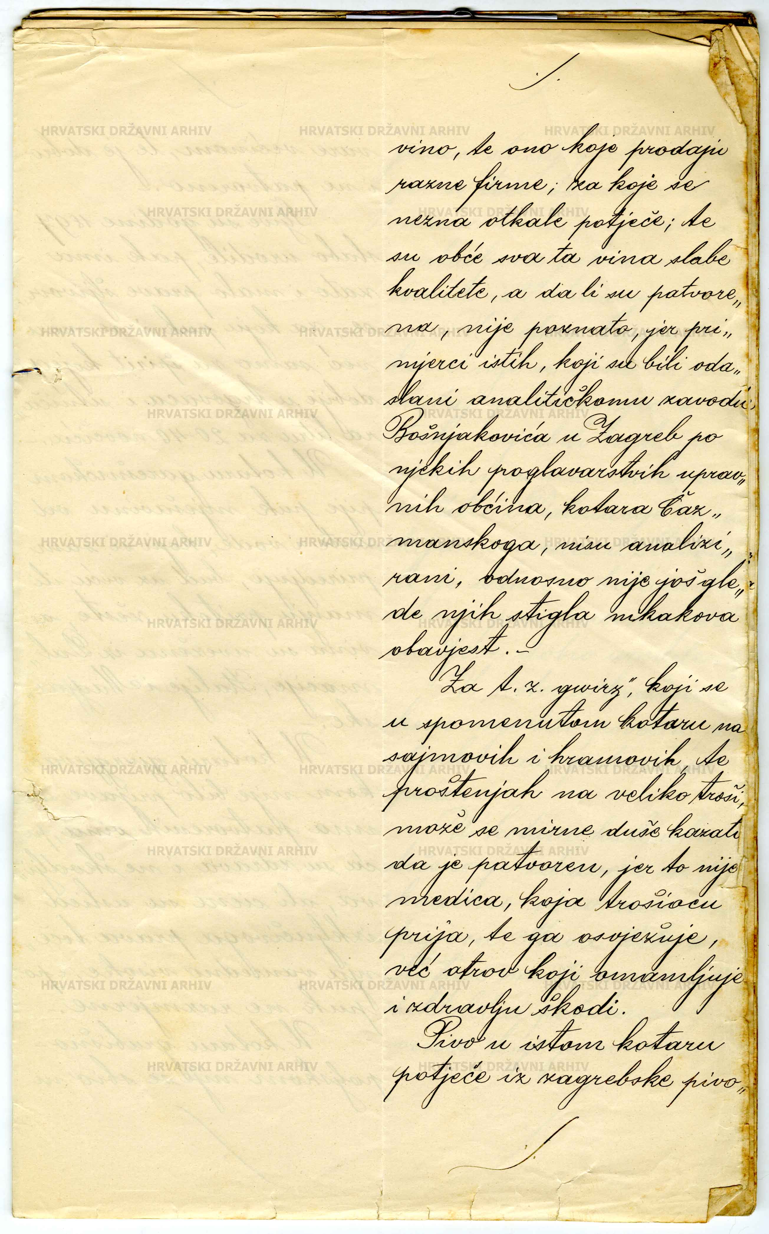 Županijska oblast u Bjelovaru – izvještaj o promicanju gospodarstva, 1898. - 3