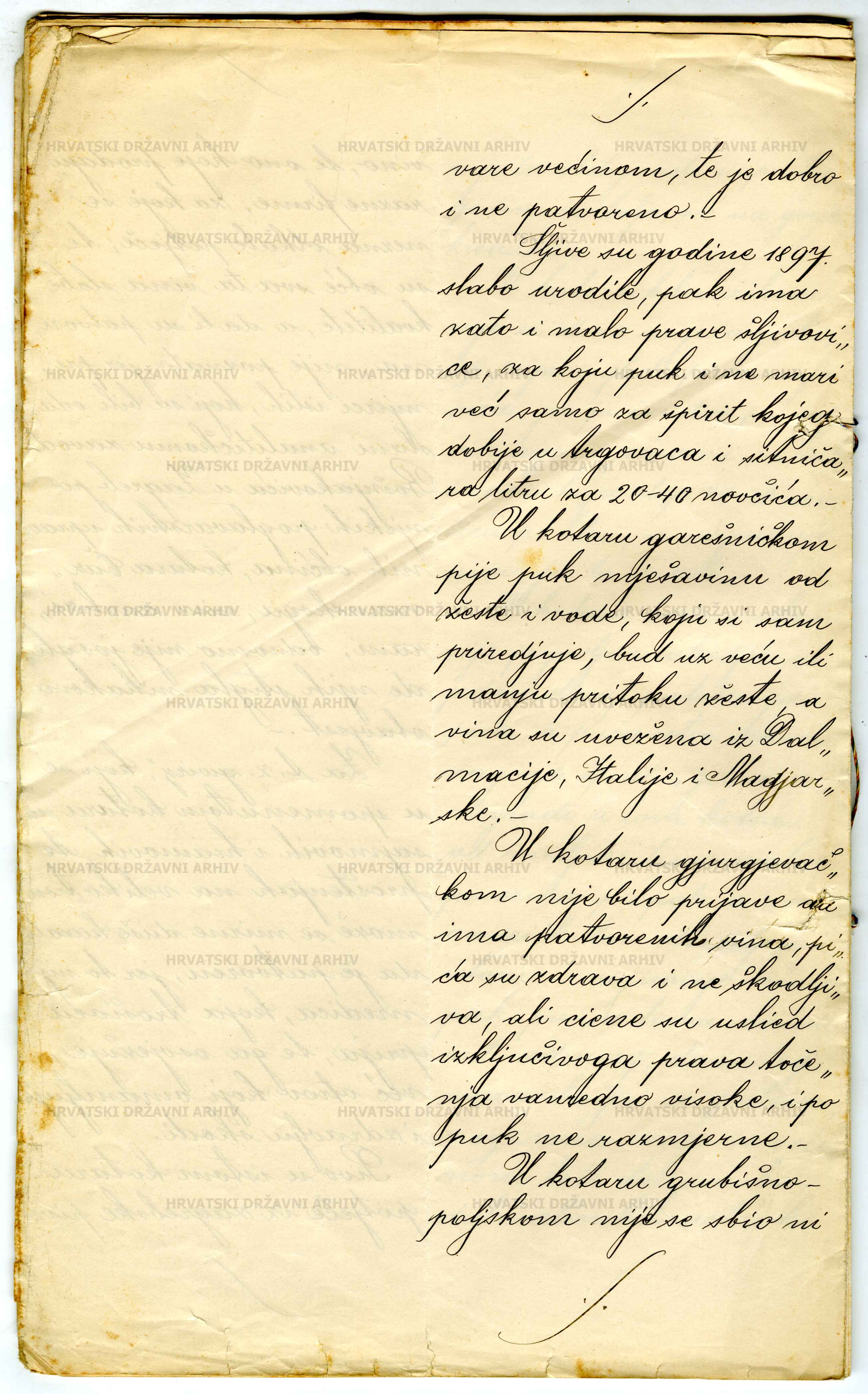 Županijska oblast u Bjelovaru – izvještaj o promicanju gospodarstva, 1898. - 4