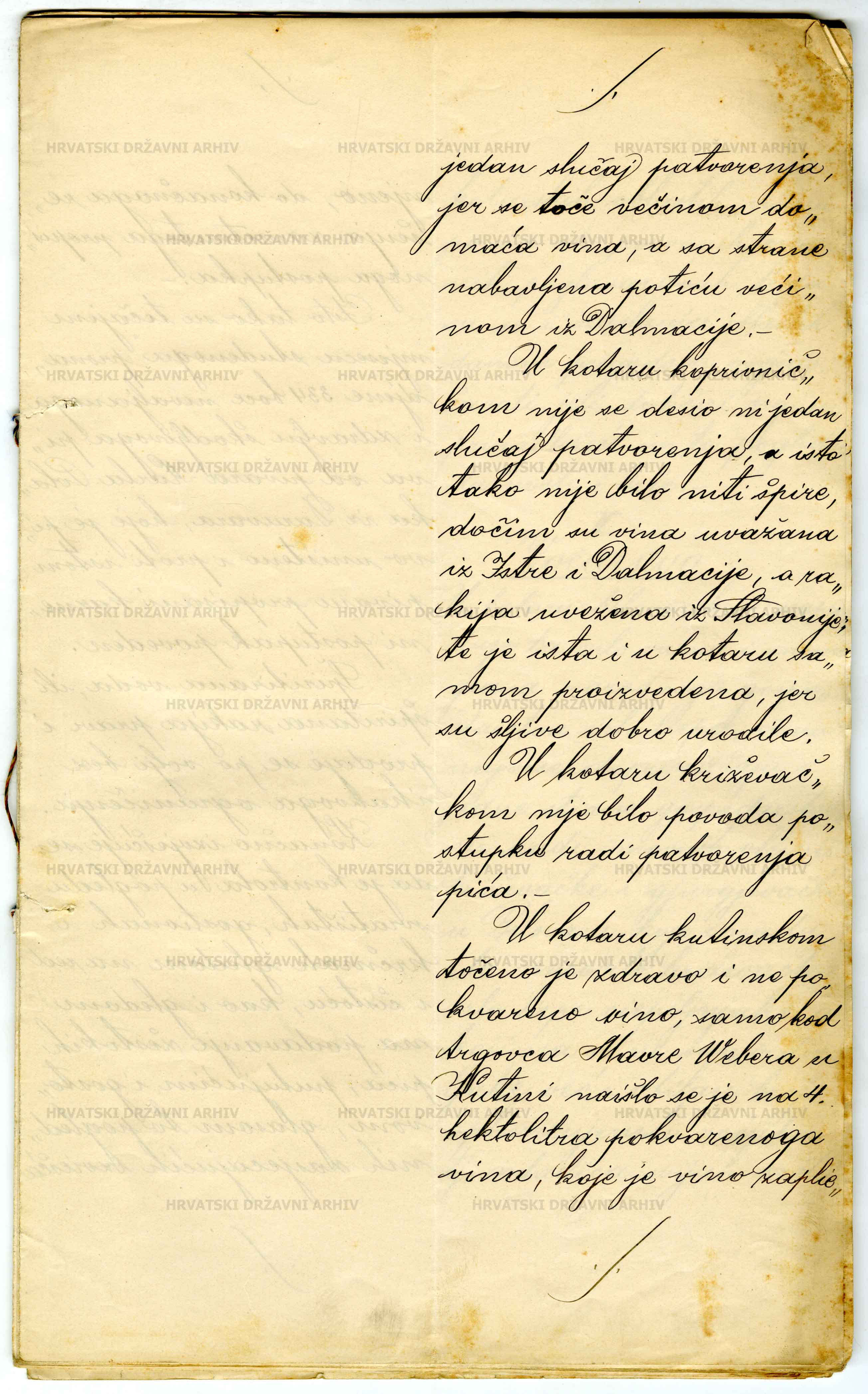 Županijska oblast u Bjelovaru – izvještaj o promicanju gospodarstva, 1898. - 5