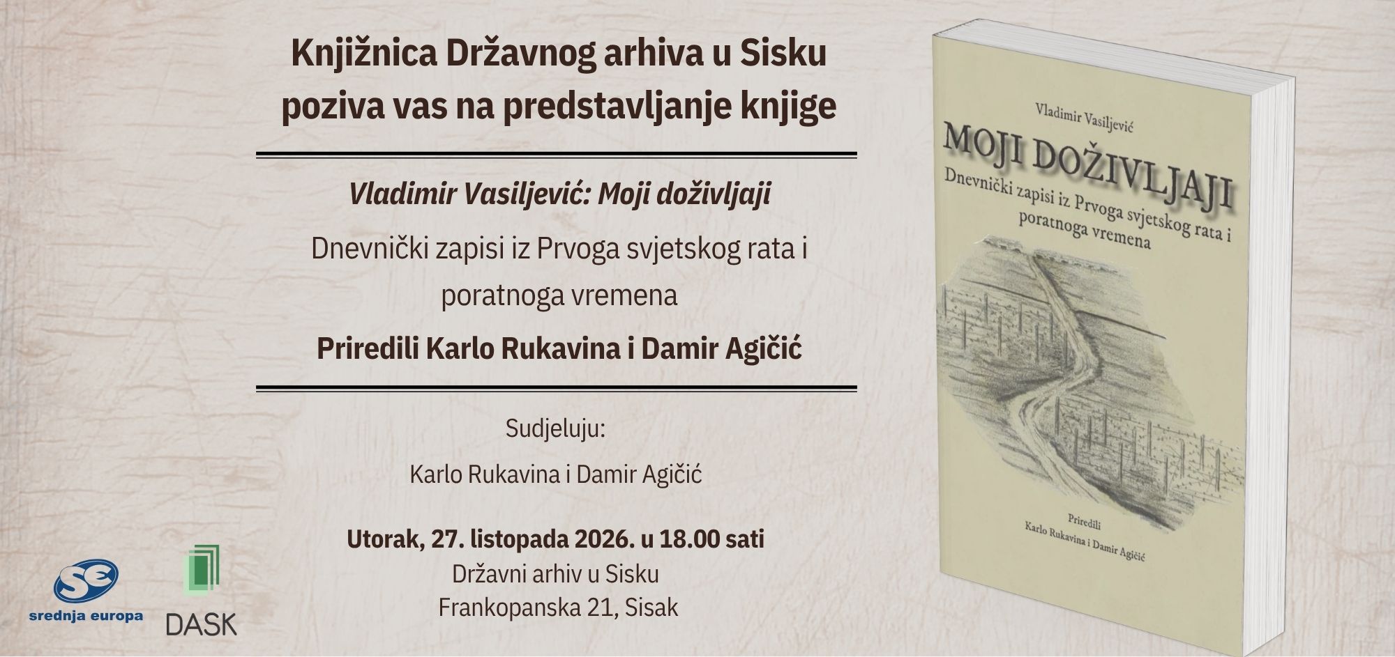 Predstavljanje knjige Vladimir Vasiljević: Moji doživljaji